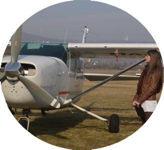 Zsófia Feldhoffer at Budaörs Airport